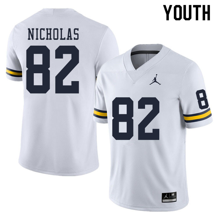 Youth #82 Desmond Nicholas Michigan Wolverines College Football Jerseys Sale-White